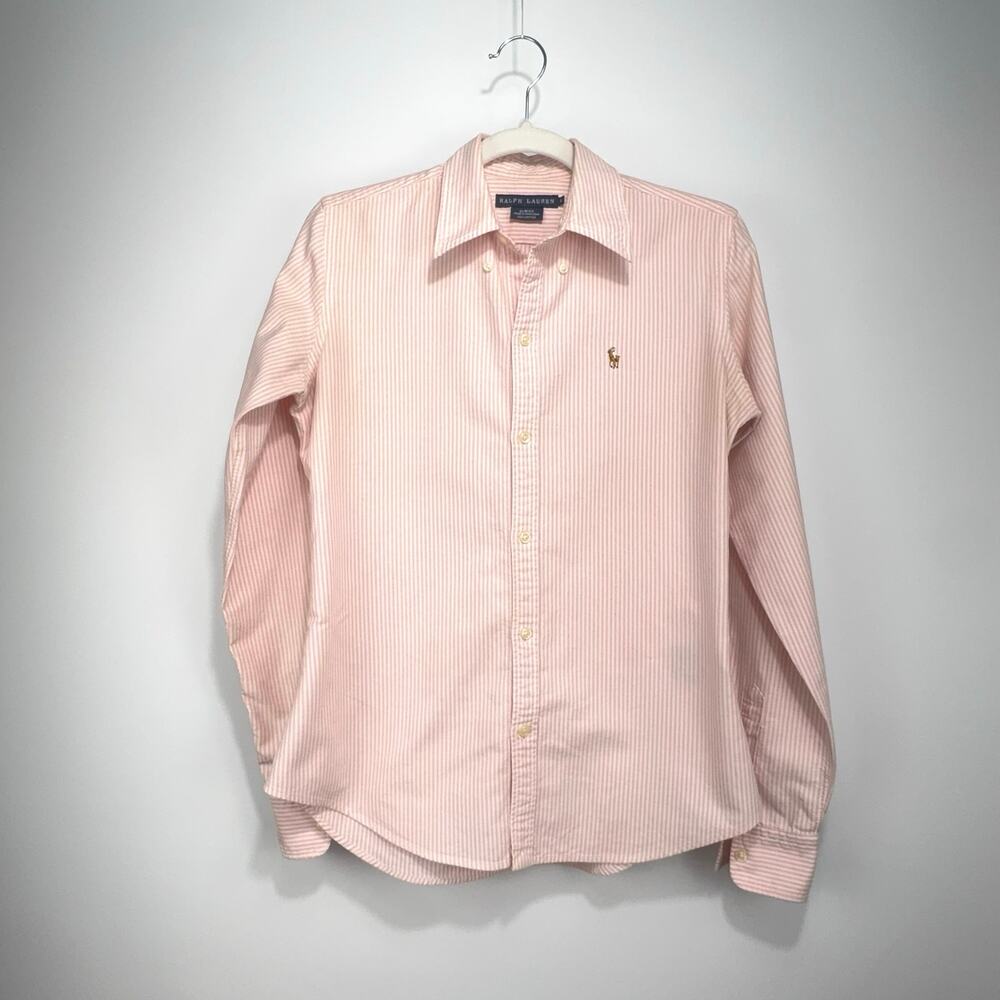 Ralph Lauren Oxford Shirt Size 6 Slim Fit Preppy Menswear Striped Classic